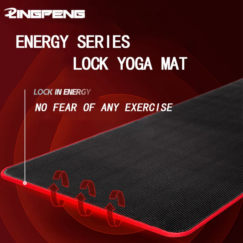 Larger Strengthen Edging Non-Slip Men's Fitness Mat High Density Exercise Yoga Mat For Gym Home Exercise Gymnastics