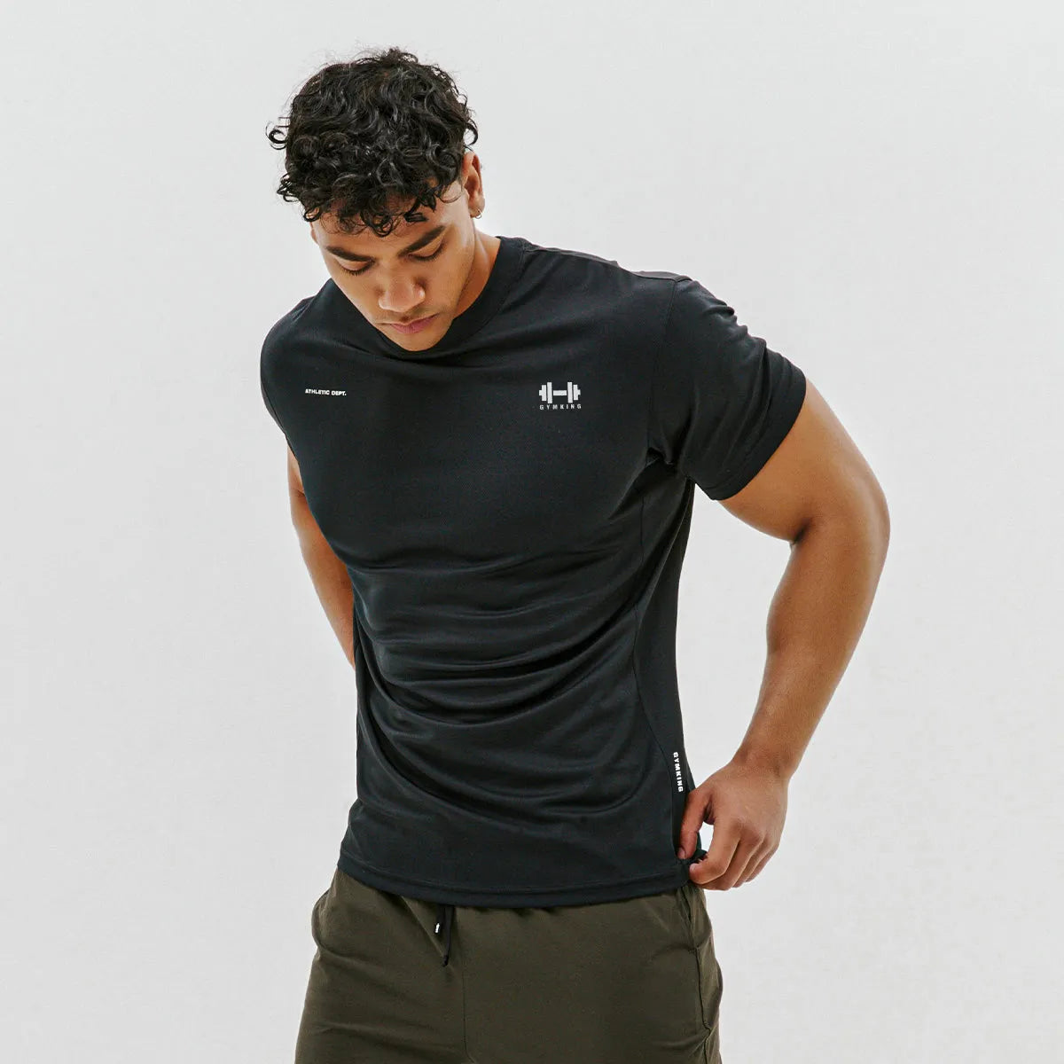 2023 New Summer Gym Fitness T-Shirts Men Quick Dry Running Workout Short Sleeve Tees Causal O-Neck Men Tops Tees Clothing